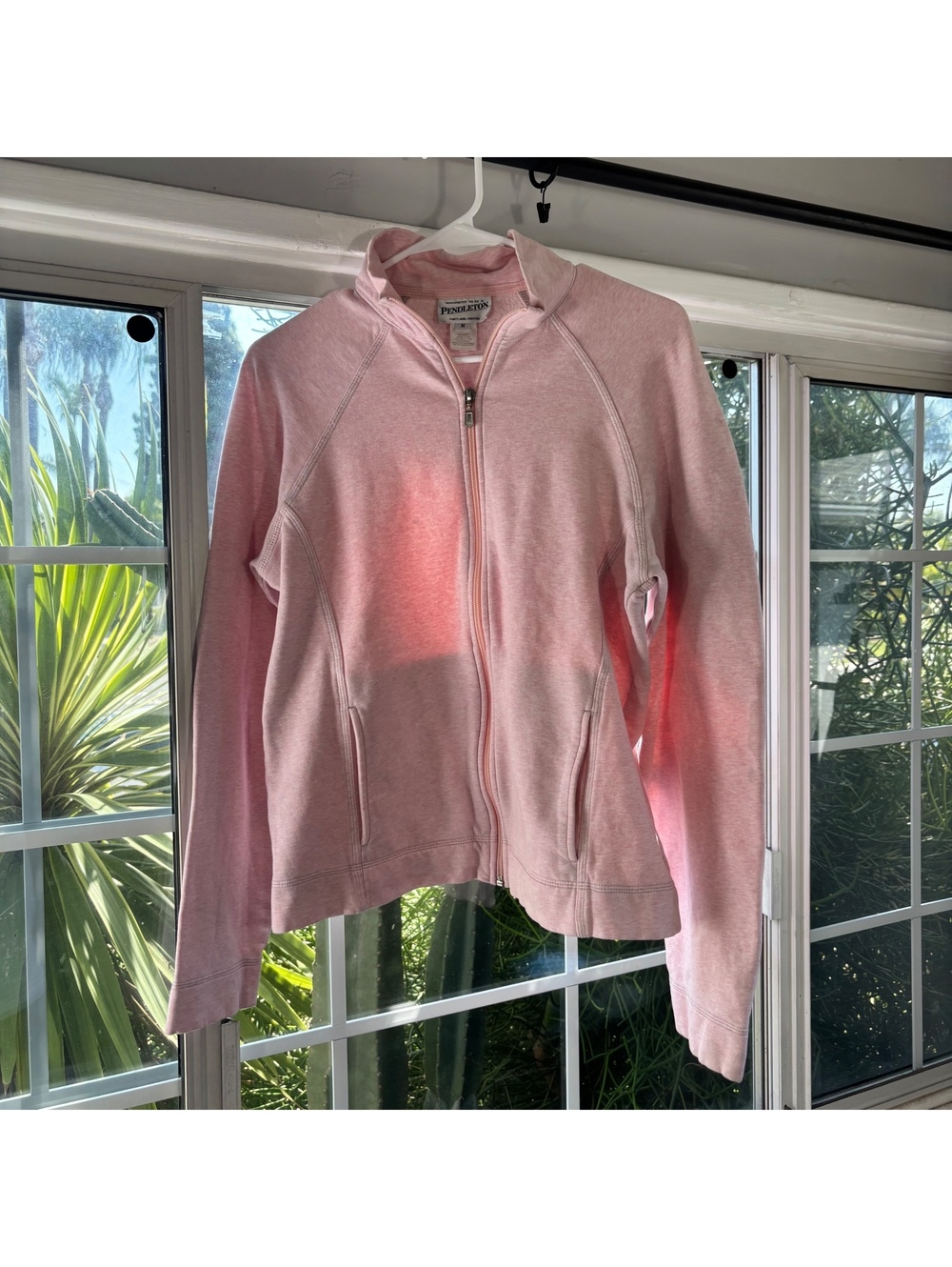 Light pink Pendleton quarter zip top